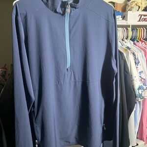 Peter Navy Blue Quarter-Zip Pullover
